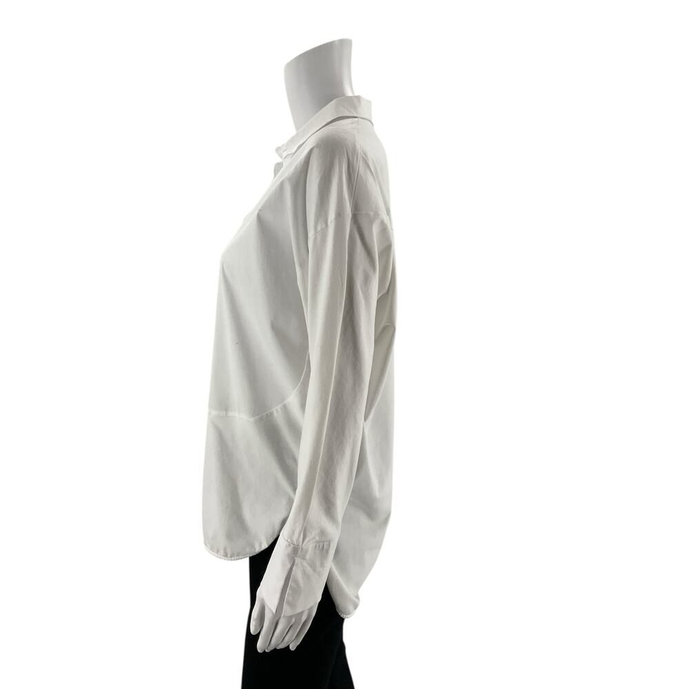 Naya - White Solid Pre-Owned Ladies Casual Top - Size M - Picture 3 of 6